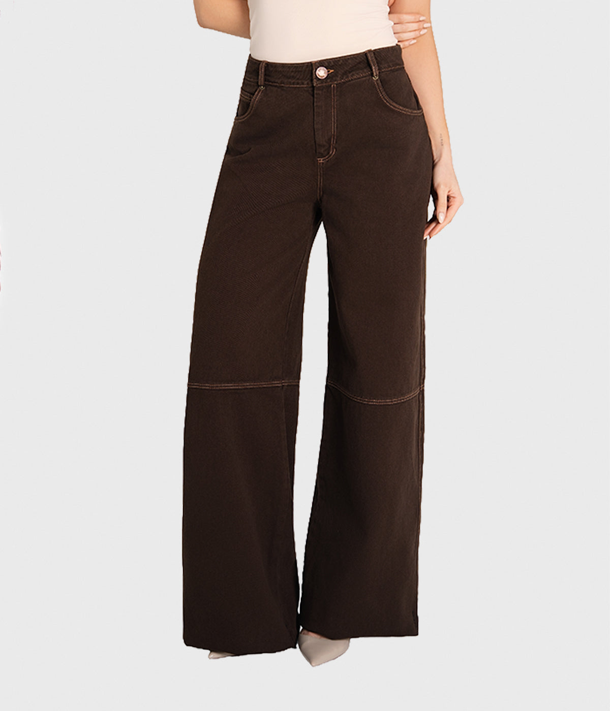 Pantalon Denim Palazzo
