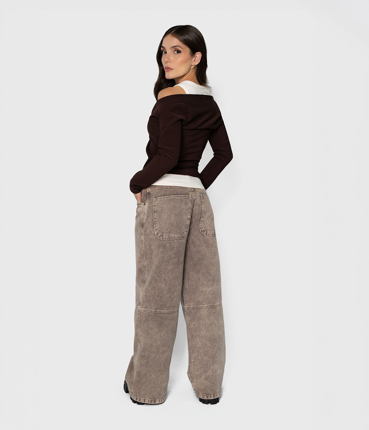 Pantalon Denim Palazzo
