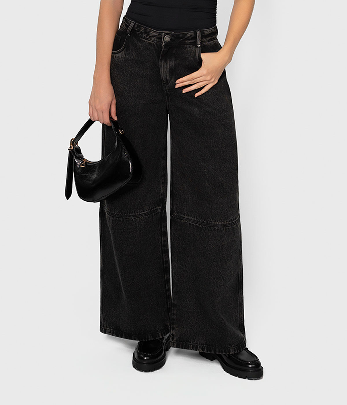 Pantalon Denim Palazzo