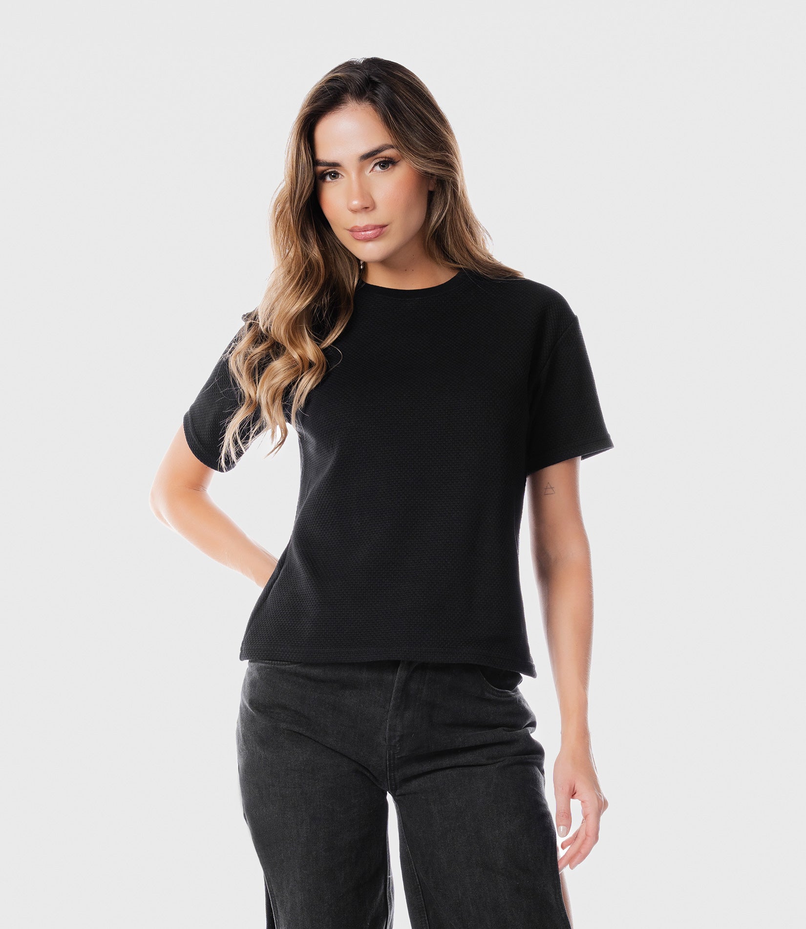 Textured Basic T-Shirt