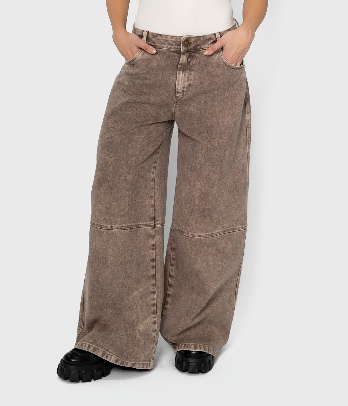 Pantalon Denim Palazzo