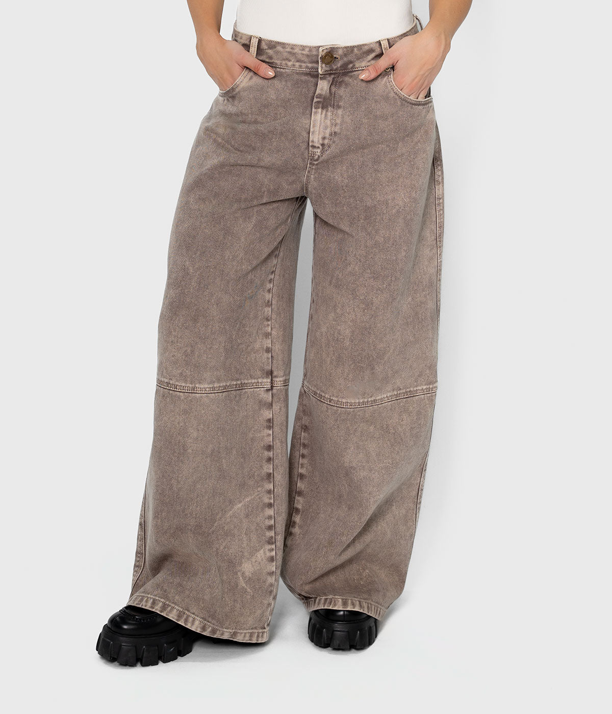 Pantalon Denim Palazzo